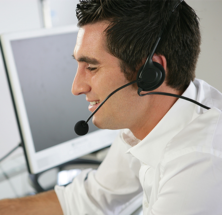 Man Using a Phone, Business Services, Macomb, MI